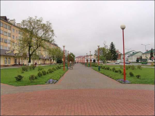 Pružany. Town streets