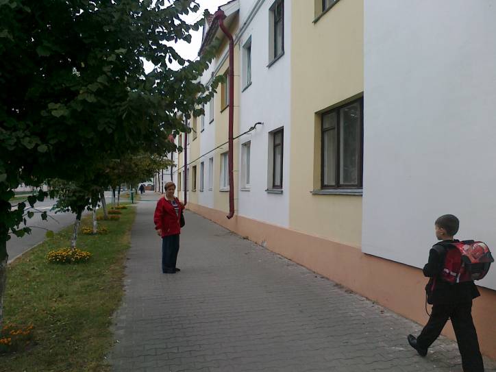 Pružany. Town streets