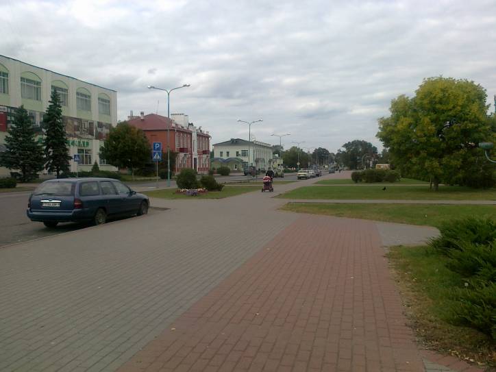 Pružany. Town streets