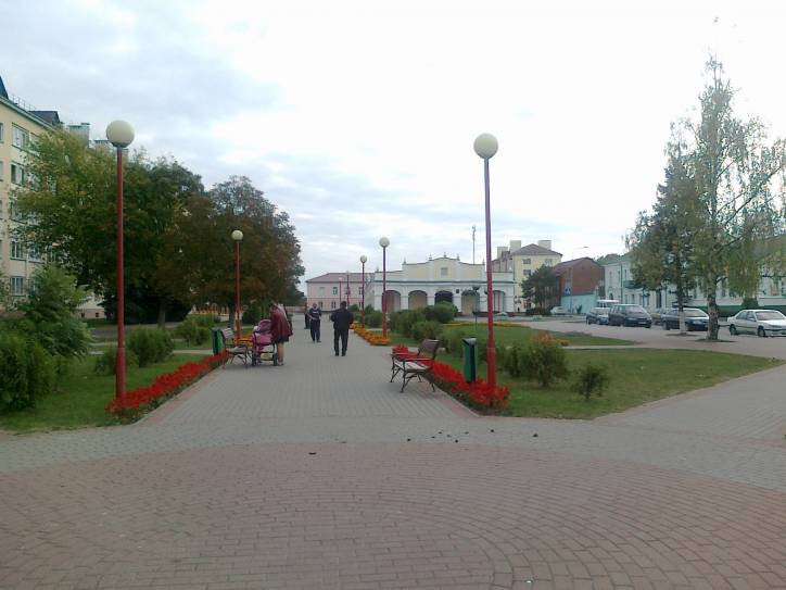 Pružany. Town streets