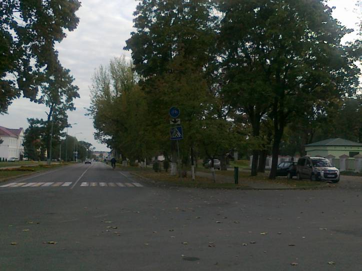 Pružany. Town streets