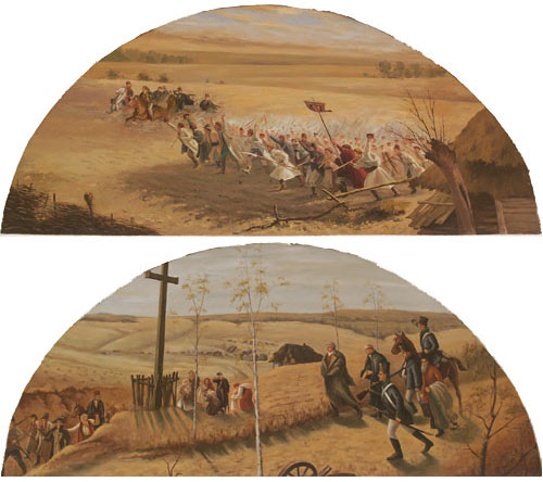 Zdobienie malarskie kaplicy Krupczyce (Czyżewszczyzna). Kaplica memorialna