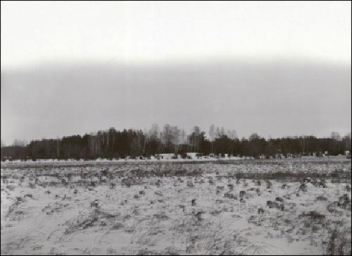 Miejsce przeprawy wojsk rosyjskich przez Traścianicę, fot. 1900 r Krupczyce (Czyżewszczyzna). Kaplica memorialna