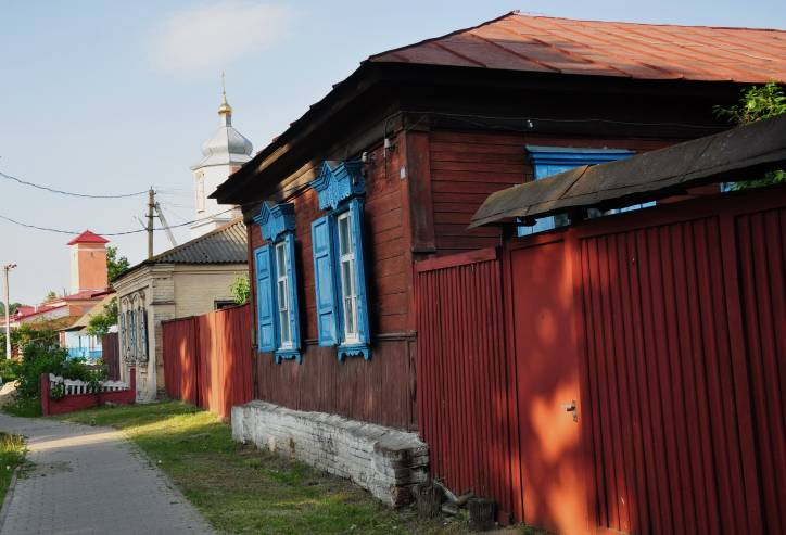 Dobruš. Town streets 