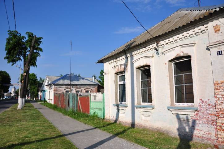 Dobruš. Town streets 