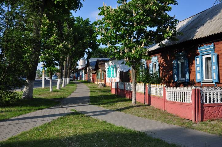 Dobruš. Town streets 