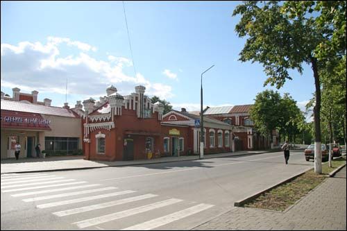 Dobruš. Town streets 