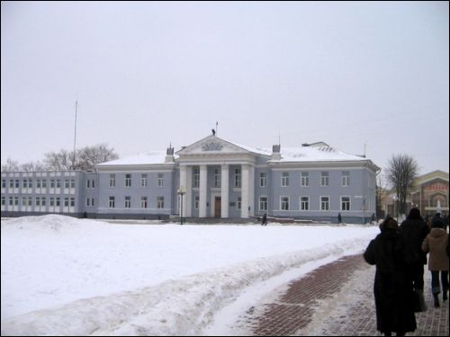 Žłobin. Town streets 