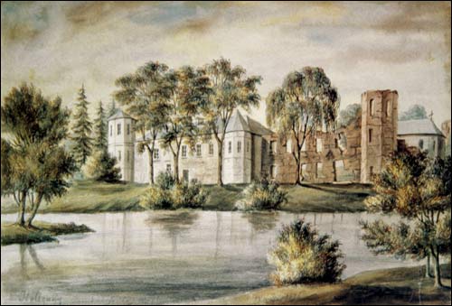  -  Замок Сапегов, руины. Гольшанский замок Сапегов, рисунок Наполеона Орды (1876 г.)