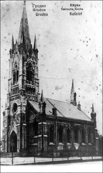  -  Kościół ewangelicki. Kościół na starej pocztówce