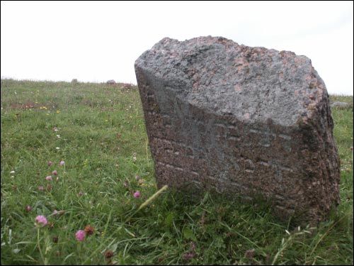  - Cmentarz żydowski. Fragment okazałego nagrobka