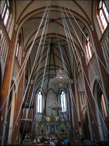 Interior. Fragment Šyłavičy. Catholic church of the Holy Trinity