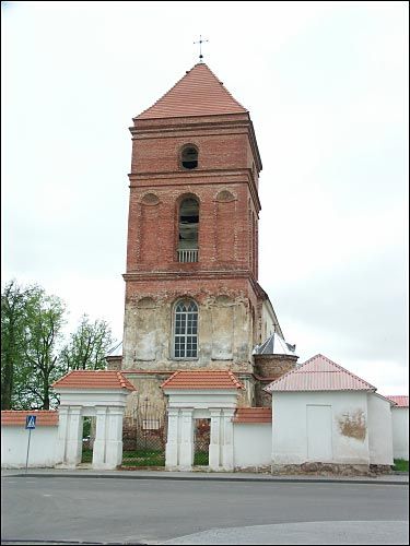  - Касцёл Святога Мікалая. Вежа галоўнага фасаду