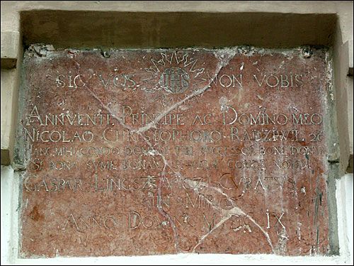  - Касцёл Святога Мікалая. Закладная табліца