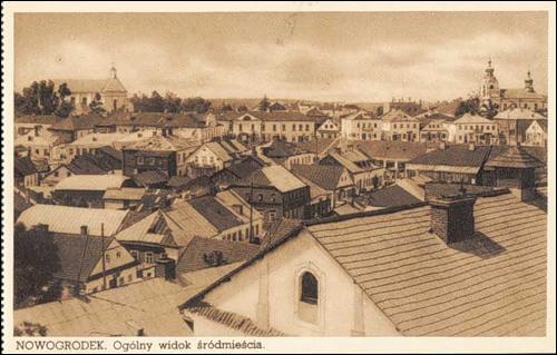  - Miasto na starych pocztówkach . Nowogródek śródmieście.