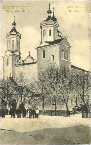  - Miasto na starych pocztówkach . Cerkiew Borysa i Gleba w Nowogródku - 1914r.