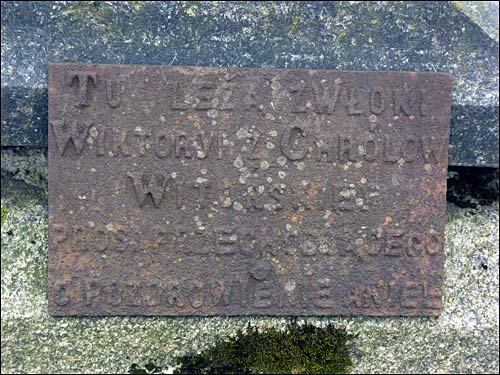  - cemetery Old Catholic. Tu leża zwłoki Wiktoryi z Chrółow Witorskiej (?)