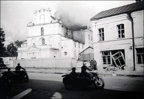 Town photos from WWII period  . Epiphany Orthodox church (1633-36) of former monastery. Photo made at 1941. Ruined in 1950th  - Town photos from WWII period . Epiphany Orthodox church (1633-36) of former monastery. Photo made at 1941. Ruined in 1950th