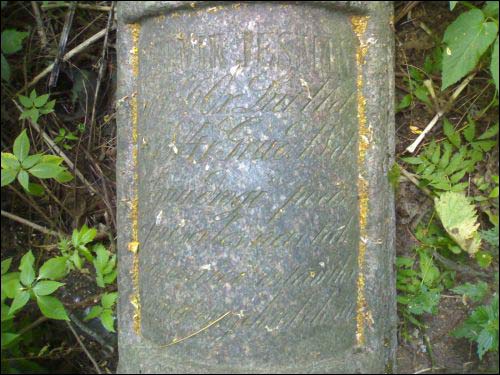  - Могілкі хрысціянскія. Нагробак, Jesman