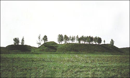 Staraja Myš.  Ramparts of the Chadkievič former castle