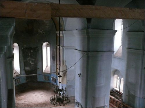 03 2009. Wnętrze. Sobór zamknięty z powodu remontu Borysów. Sobór Zmartwychwstania Pańskiego