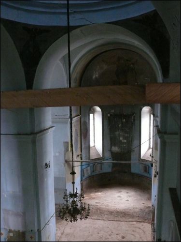 03 2009. Wnętrze. Sobór zamknięty z powodu remontu Borysów. Sobór Zmartwychwstania Pańskiego