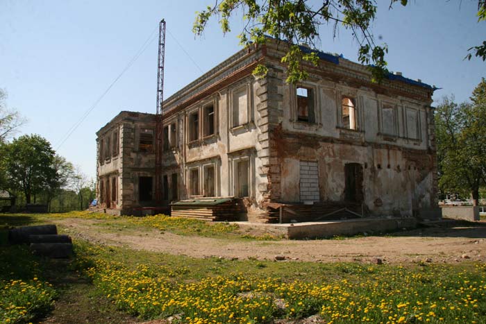 View from the east Hrozava. Estate of Mieržyjeŭski