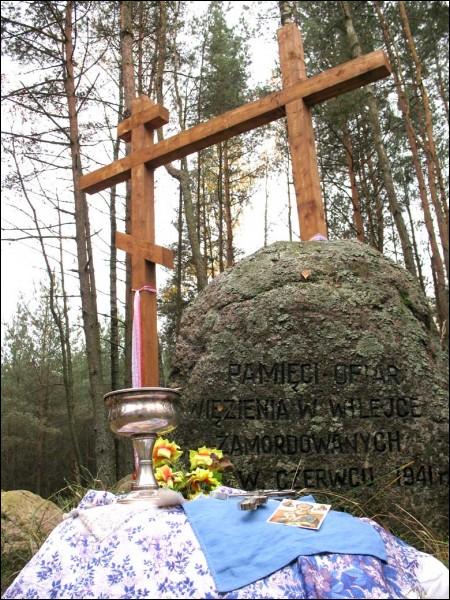  -  Место расстрела узников вилейской тюрьмы большевиками. 