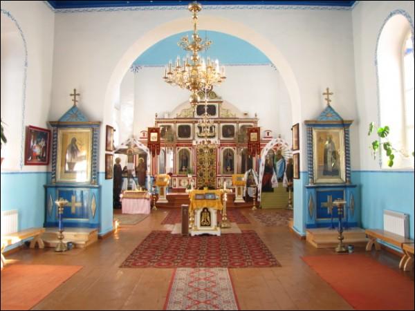 Інтэр'ер царквы Сялец. Царква Успення Прасвятой Багародзіцы