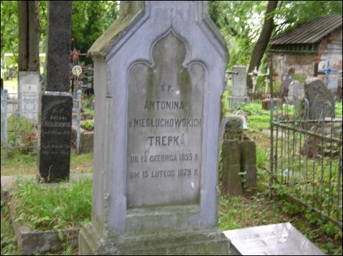 Mińsk |  Cmentarz Kalwaryjski. Nagrobek Antoniny z Niesłuchowskich Trepka (1855-1879)