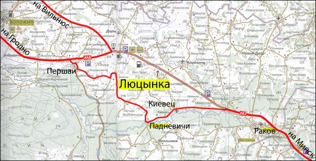  -  Siedziba Biełych «Marcinowa gęś». Schemat dojazdu do 'Marcinowej Gęsi'