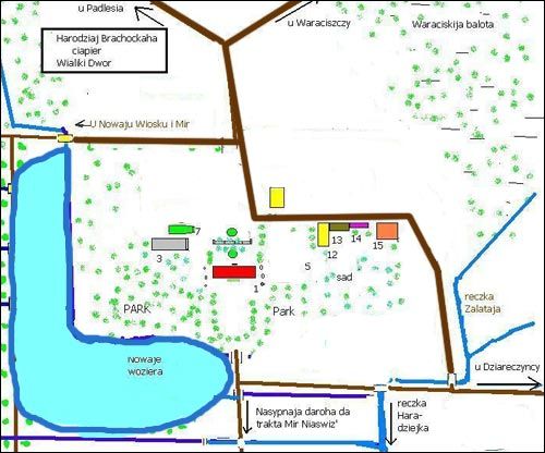 Vialiki Dvor (Harodziaj).  Schemes, plans, sketches