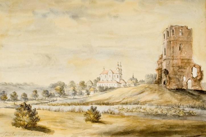 Smolany |   Zamek Biały Kowiel, ruiny. 