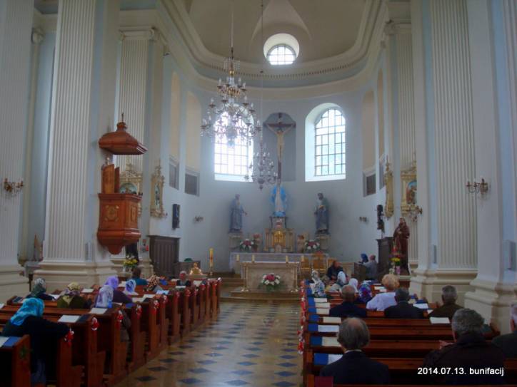 Udzieła. Catholic church of the Immaculate Conception of Blessed Virgin Mary and the monastery of