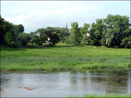 Dzisna river Dzisna. Landscapes