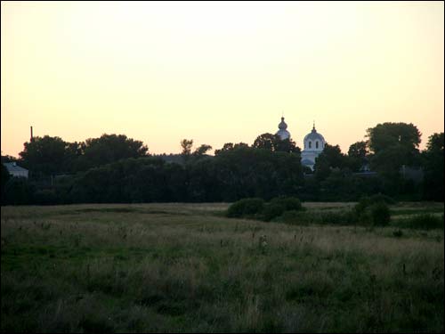 Early morning in Dzisna town Dzisna. Landscapes
