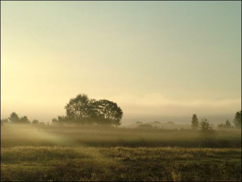 Early morning in Dzisna town Dzisna. Landscapes