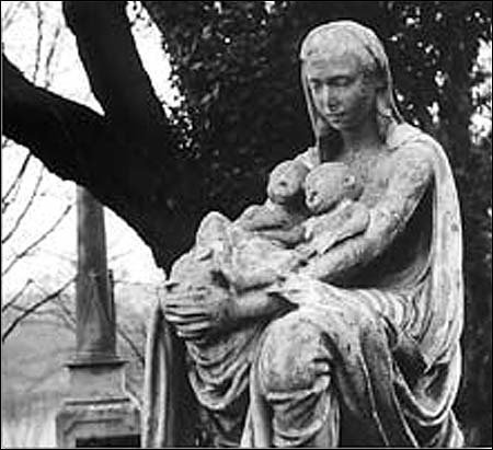  - . Henryk Dmochowski, 1858 r. Pomnik nagrobny żony Heleny i dwojga zmarłych dzieci na cmentarzu Laurel Hill w Filadelfii