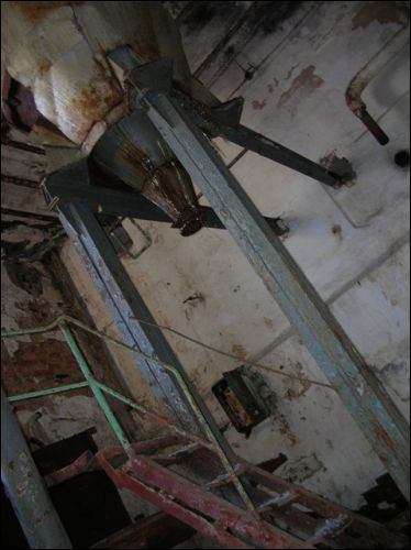 Płamia (Bielica Stara) |  Dwór gospodarczy Świackich. Gorzelnia, fragment