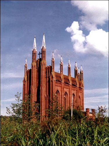 Агульны выгляд Сар'я. Царква Успення Прасвятой Багародзіцы