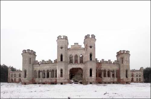 Галоўны фасад Марачоўшчына (Косава). Палац Пуслоўскіх