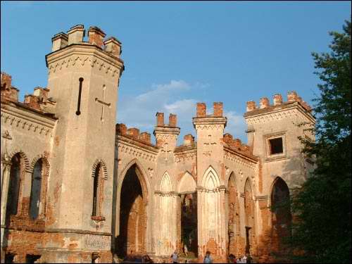 Від на ўсходняе крыло з паўдневага боку Марачоўшчына (Косава). Палац Пуслоўскіх