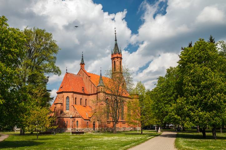 Druskininkai. Catholic church of Mother of God of the Scapular