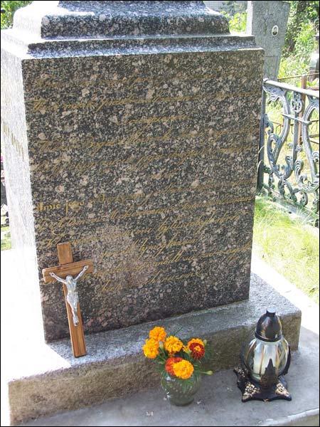  -  Grób Jana Czeczota. Grób Jana Czeczota na cmentarzu w Ratnicy