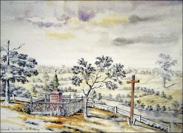  -  Grób Jana Czeczota. Pomnik na grobie Jana Czeczota na rys. Napoleona Ordy