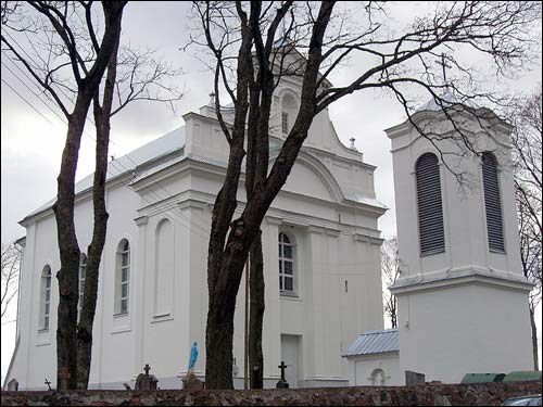 Kazokiškės.  Catholic church of Holy Mother of God