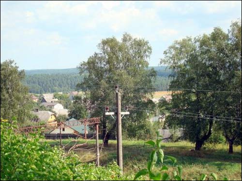 Краявіды  Рыконтах. Погляд на вёску ад касцёла  - Краявіды . Погляд на вёску ад касцёла