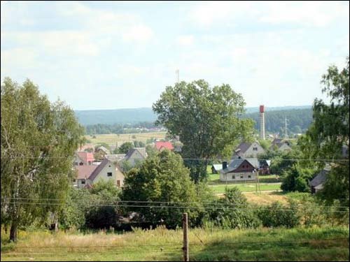 Краявіды  Рыконтах. Погляд на вёску ад касцёла  - Краявіды . Погляд на вёску ад касцёла