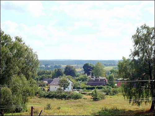 Краявіды  Рыконтах. Погляд на вёску ад касцёла  - Краявіды . Погляд на вёску ад касцёла