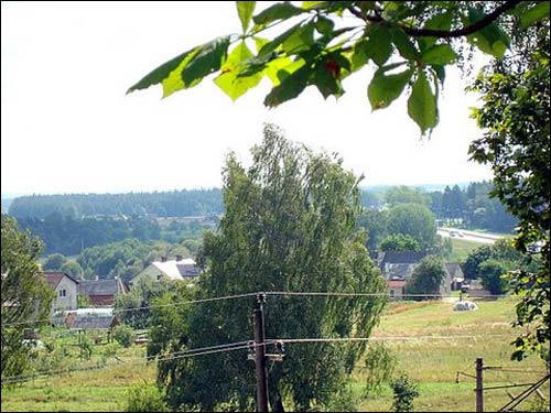 Краявіды  Рыконтах. Погляд на вёску ад касцёла  - Краявіды . Погляд на вёску ад касцёла